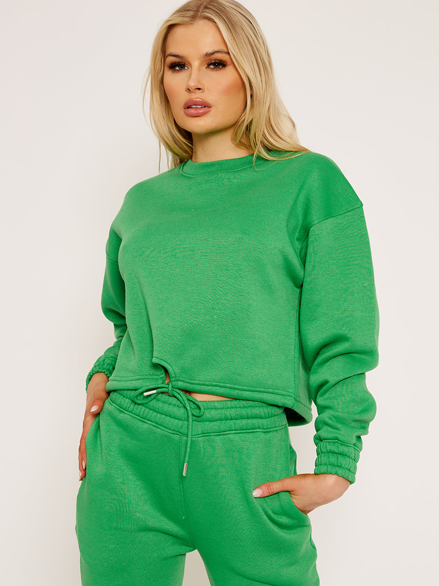 Oversized Drawstring Sweatshirt & Jogger Fleeced Co-ord