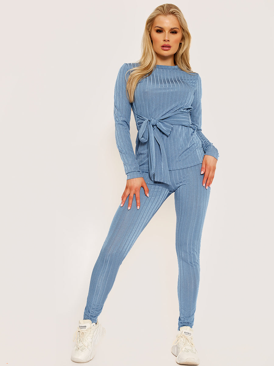 Wide Ribbed Belted Co-ord