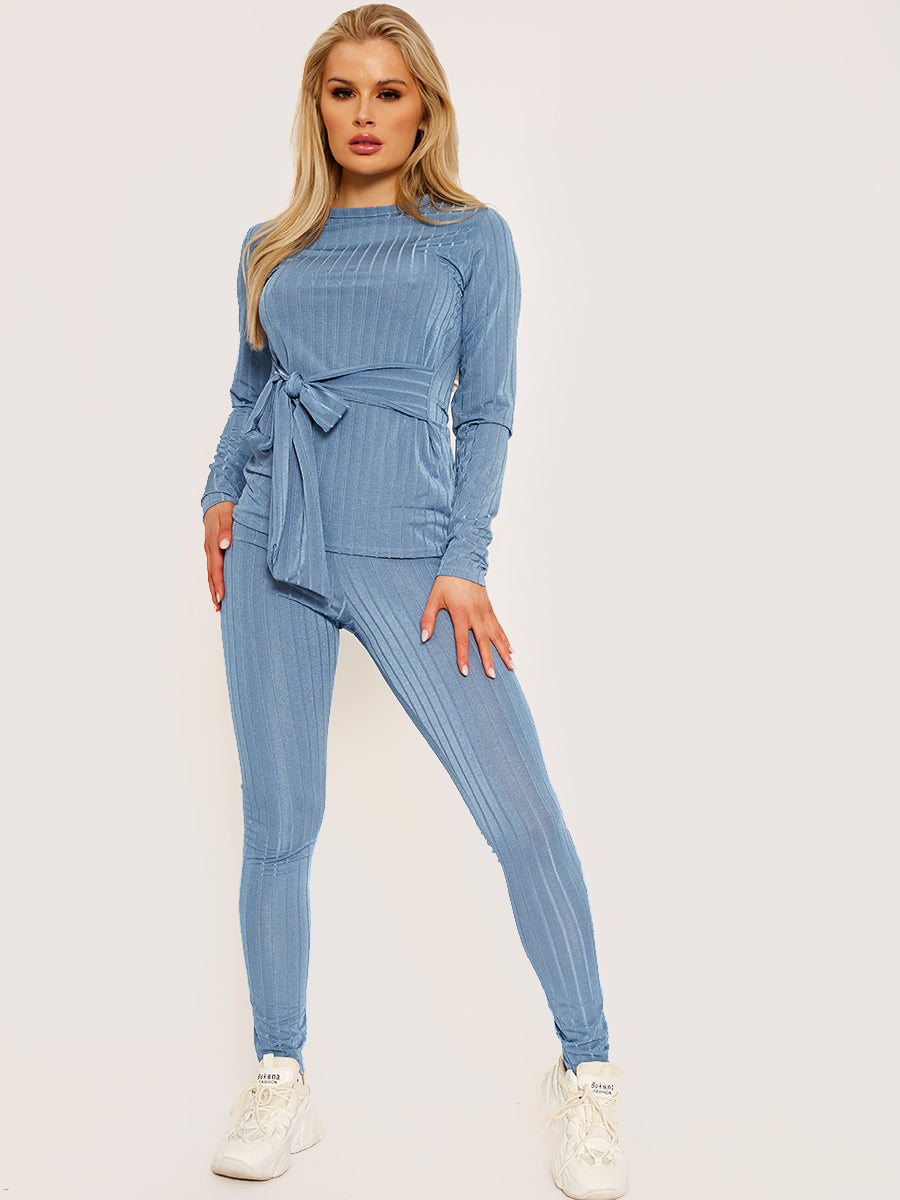 Wide Ribbed Belted Co-ord