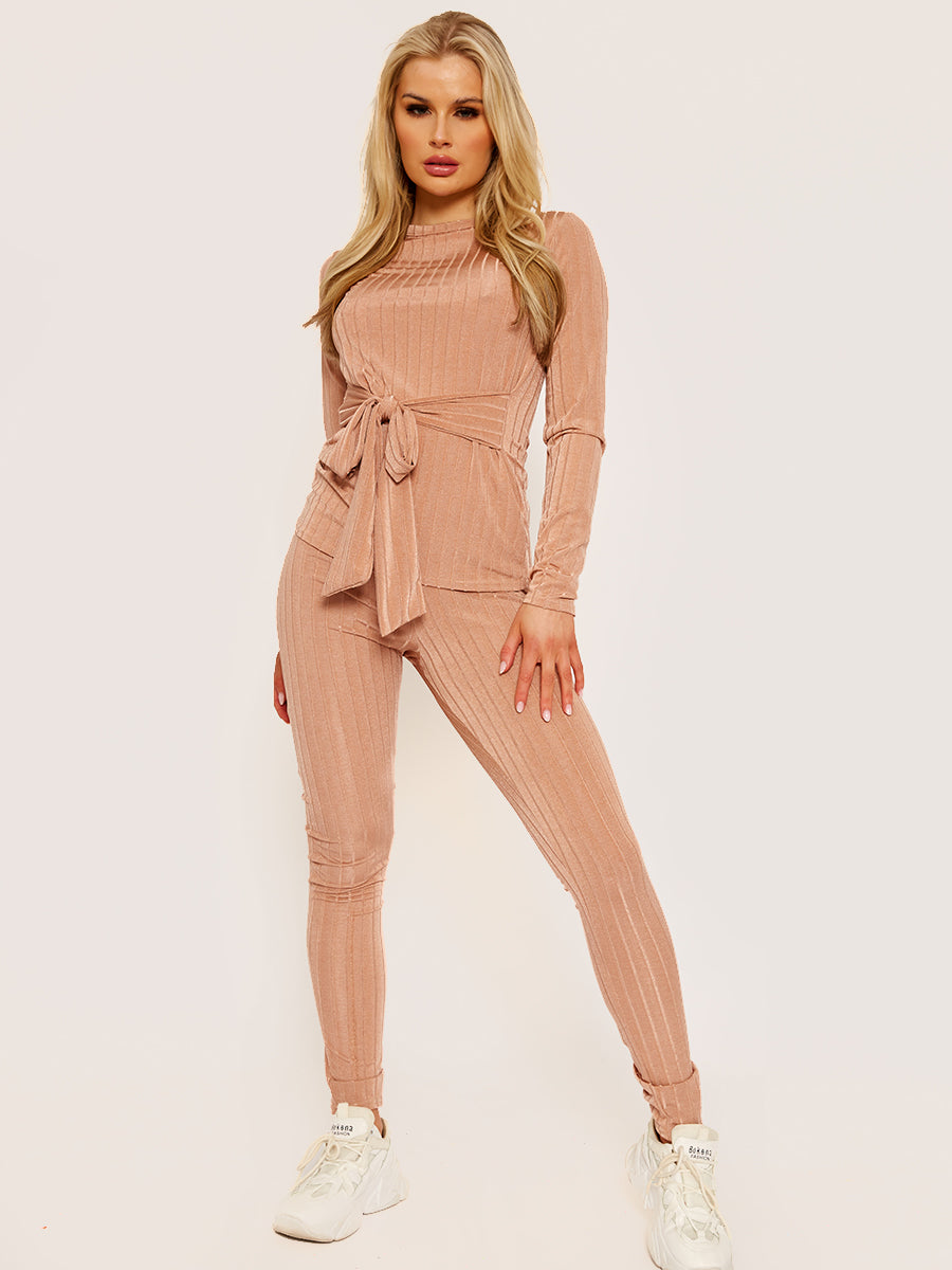 Wide Ribbed Belted Co-ord