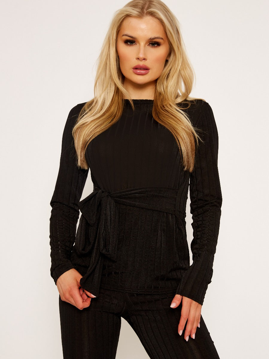 Wide Ribbed Belted Co-ord