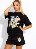 LOVE Oversized T-Shirt & Shorts Co-ord