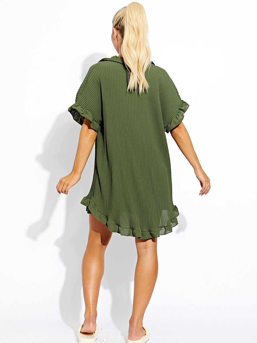 Plisse Detail Oversized Shirt & Shorts Co-ord