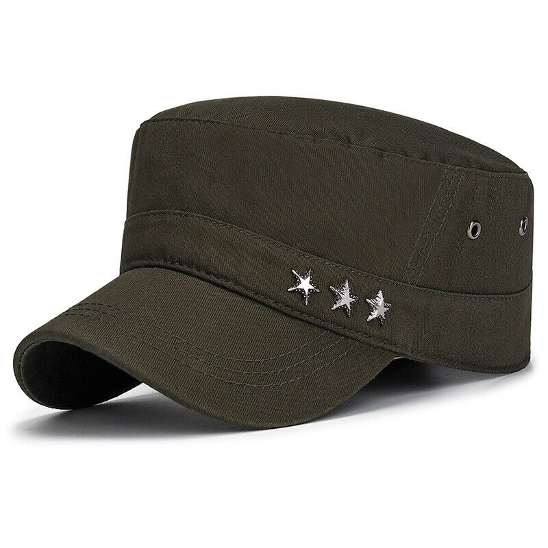 Mens Cap Army Hat Cadet Castro Military Patrol Baseball Autumn Hat Adjustable UK