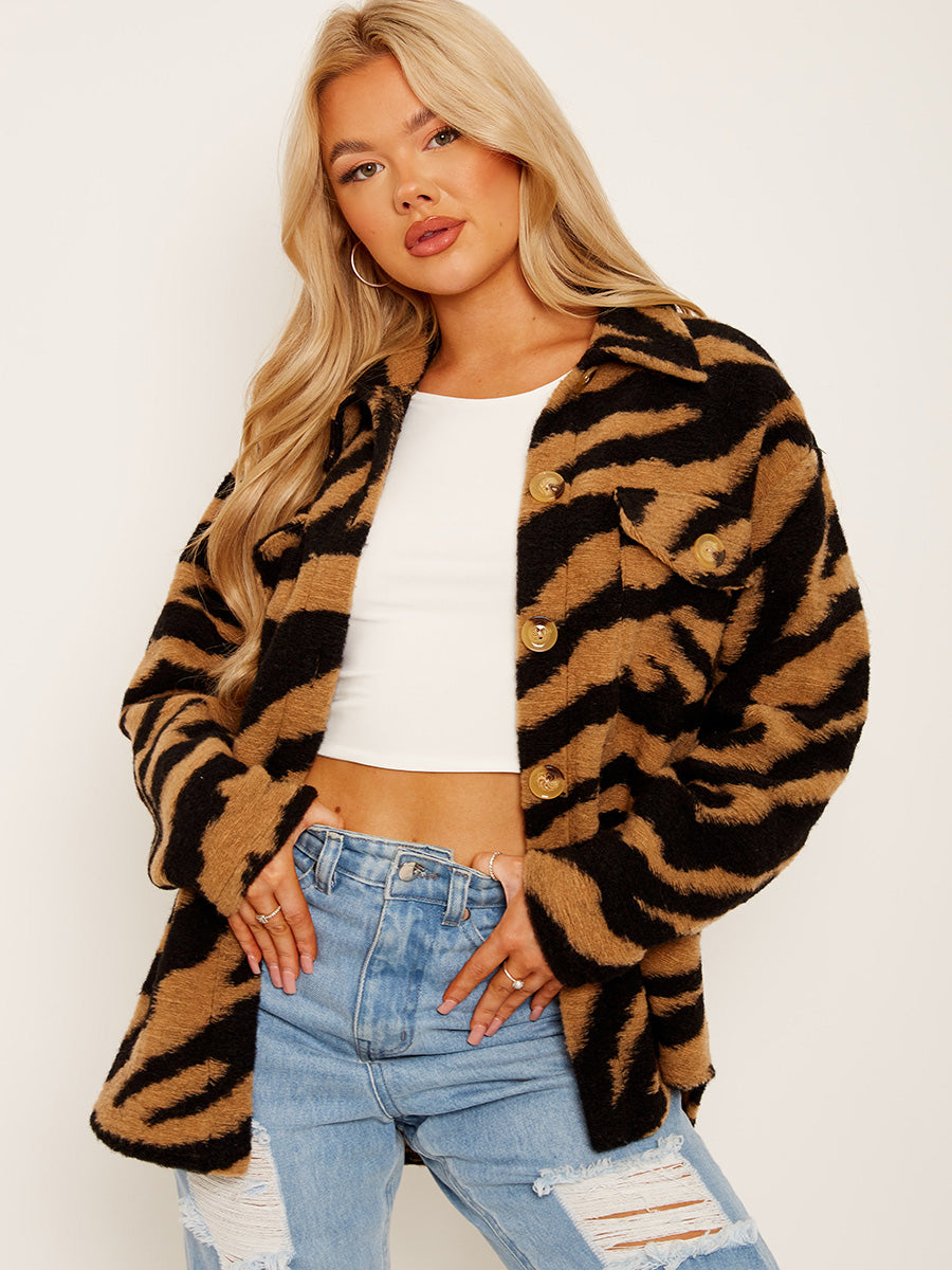 Zebra Print Jacket Shacket