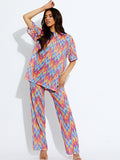 Colour Drip Woven Oversized Top & Trouser Co-ord