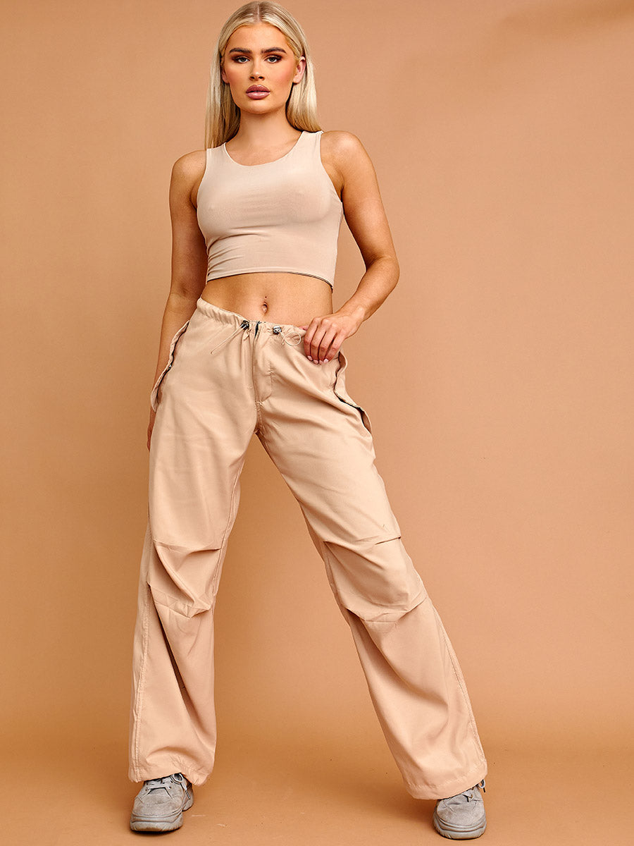 Balloon Cargo Trousers With Toggle Detail