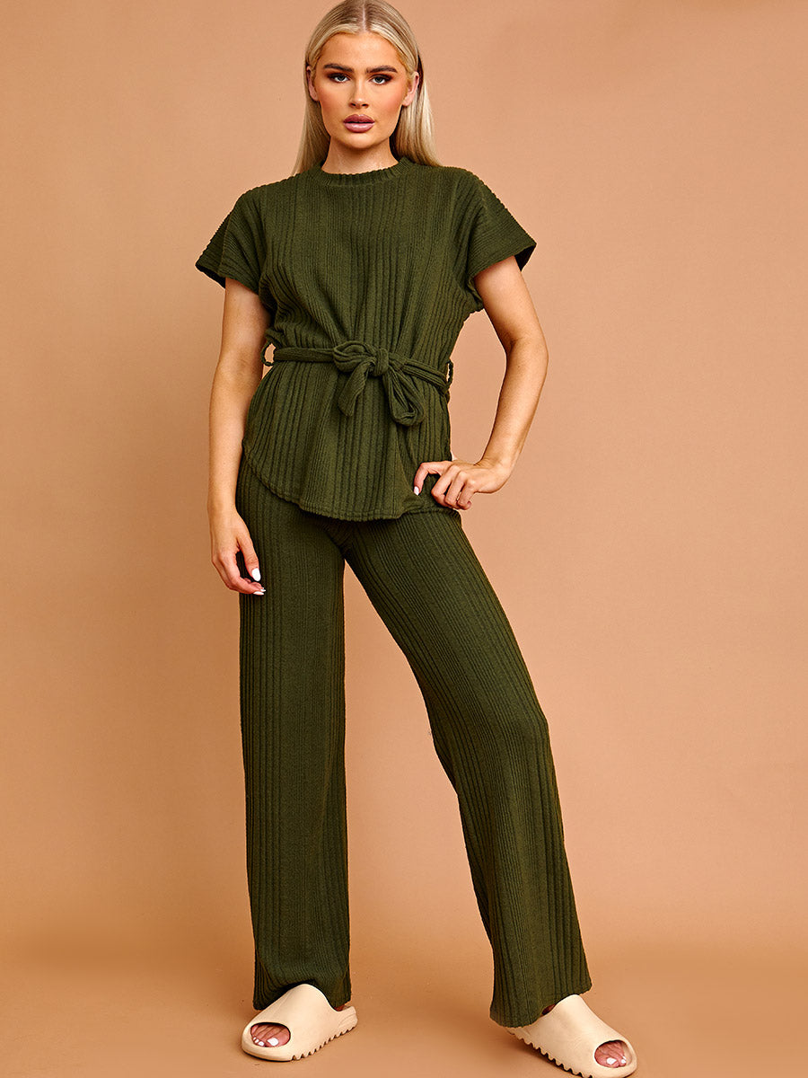 Soft Brushed Ribbed Top & Trouser Co-ord
