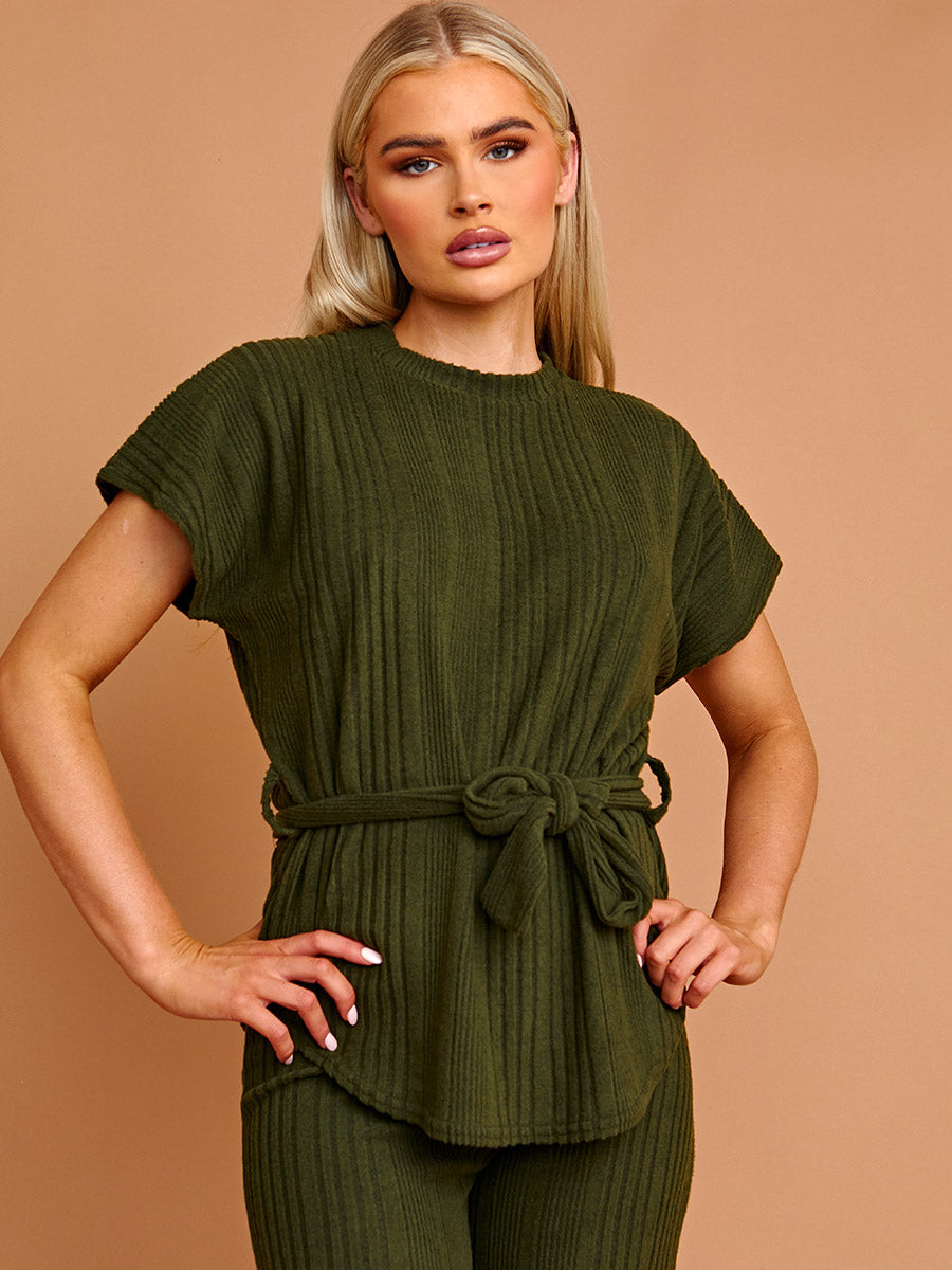 Soft Brushed Ribbed Top & Trouser Co-ord