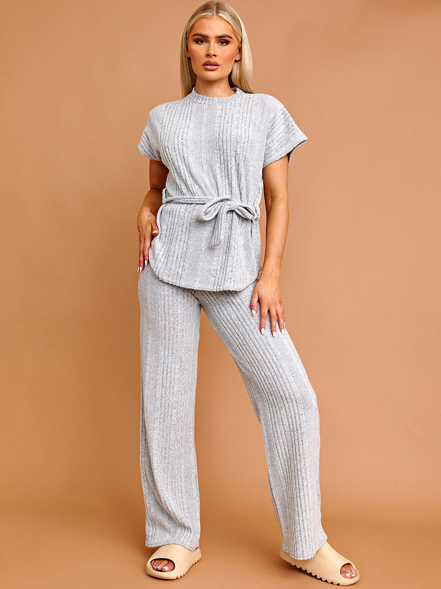 Soft Brushed Ribbed Top & Trouser Co-ord