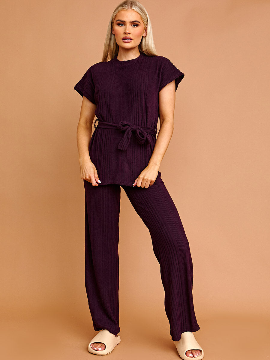 Soft Brushed Ribbed Top & Trouser Co-ord