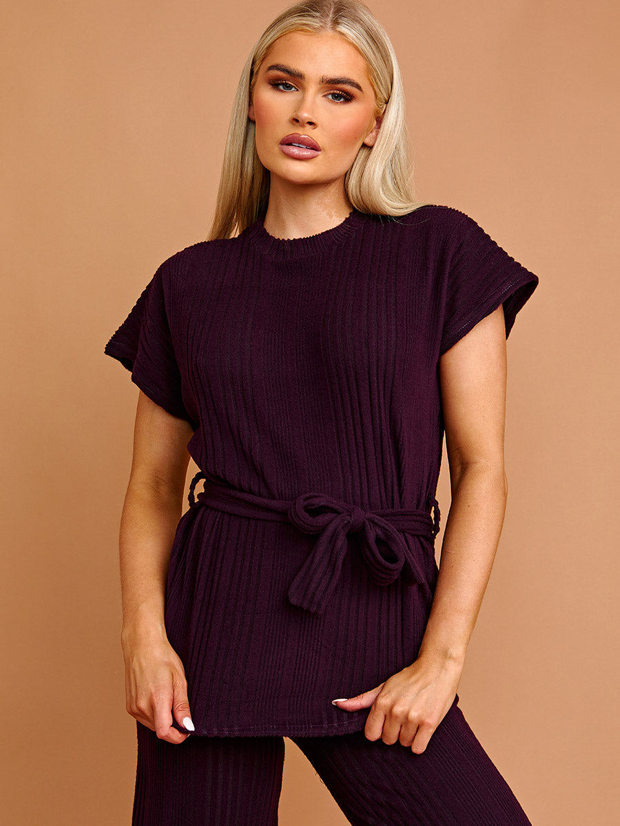 Soft Brushed Ribbed Top & Trouser Co-ord