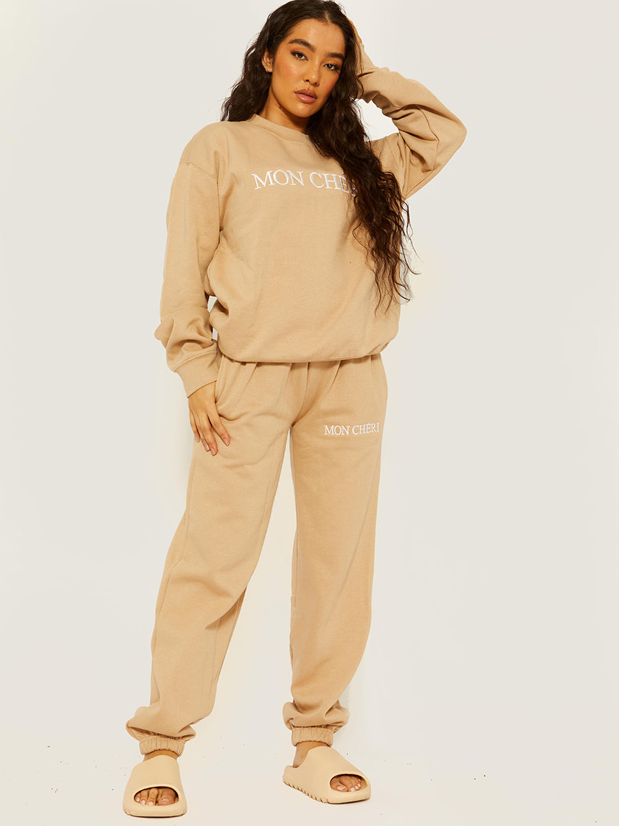 Embroidered Mon Cheri Fleece Co-ord