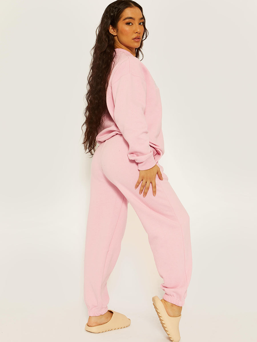 Embroidered Mon Cheri Fleece Co-ord