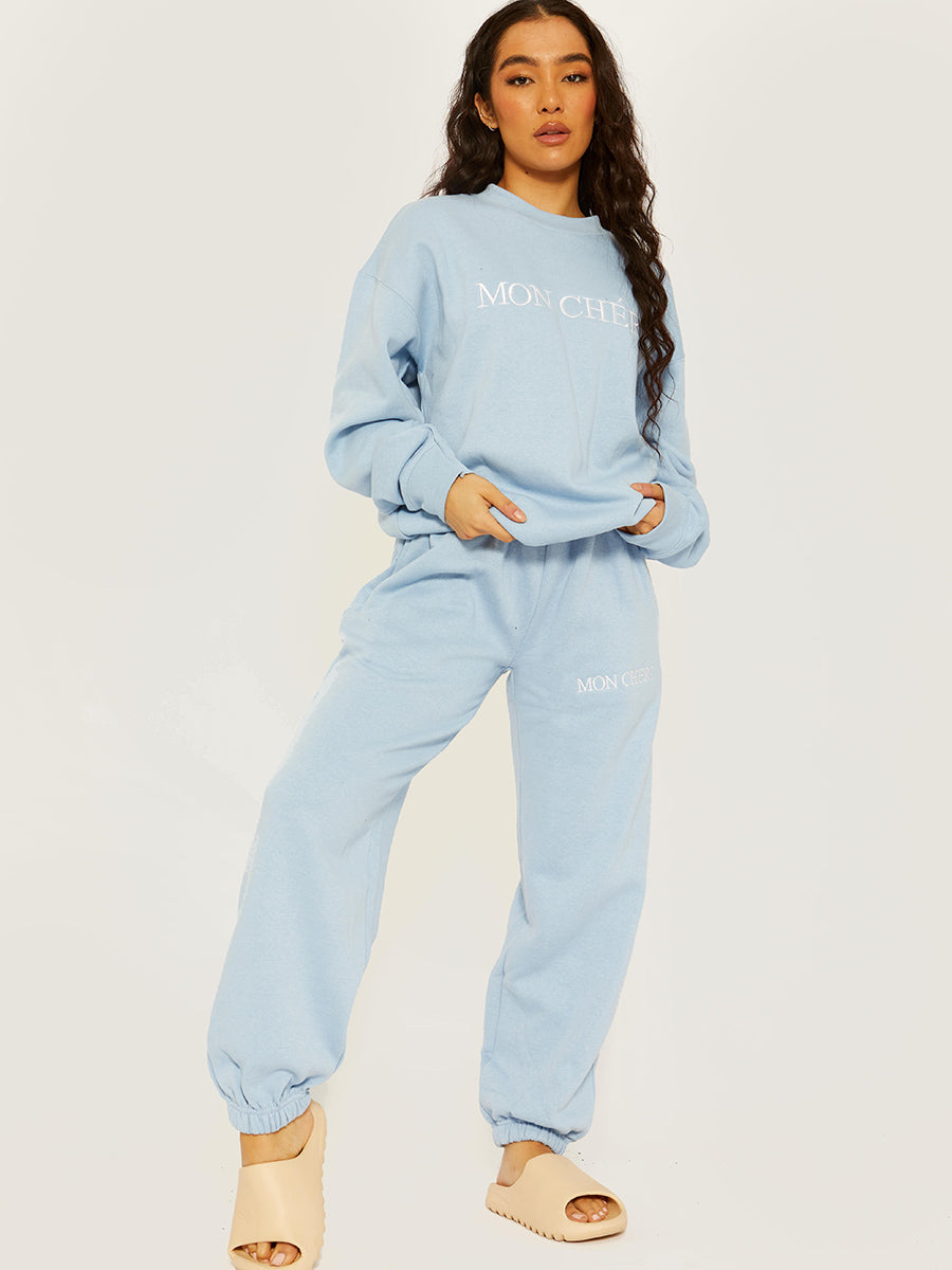Embroidered Mon Cheri Fleece Co-ord