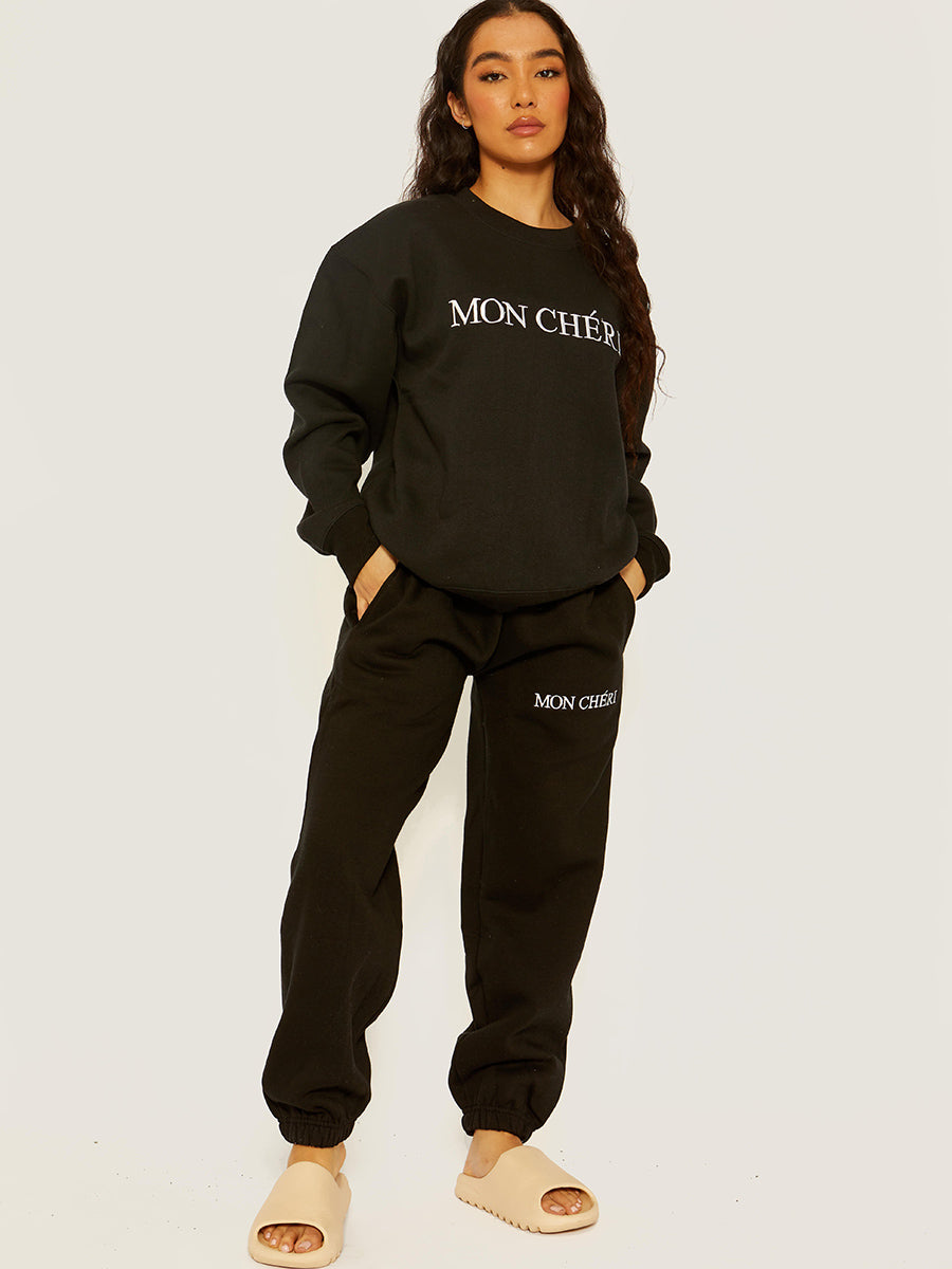 Embroidered Mon Cheri Fleece Co-ord