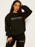Embroidered Mon Cheri Fleece Co-ord