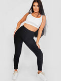 Ruched Texture Detail Active-wear Legging