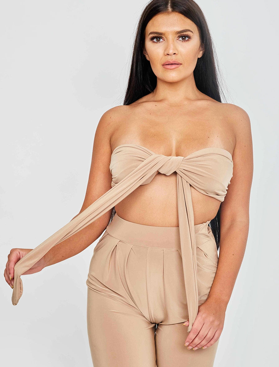 Slinky Tie Knot Bralet & Trouser Co-ord