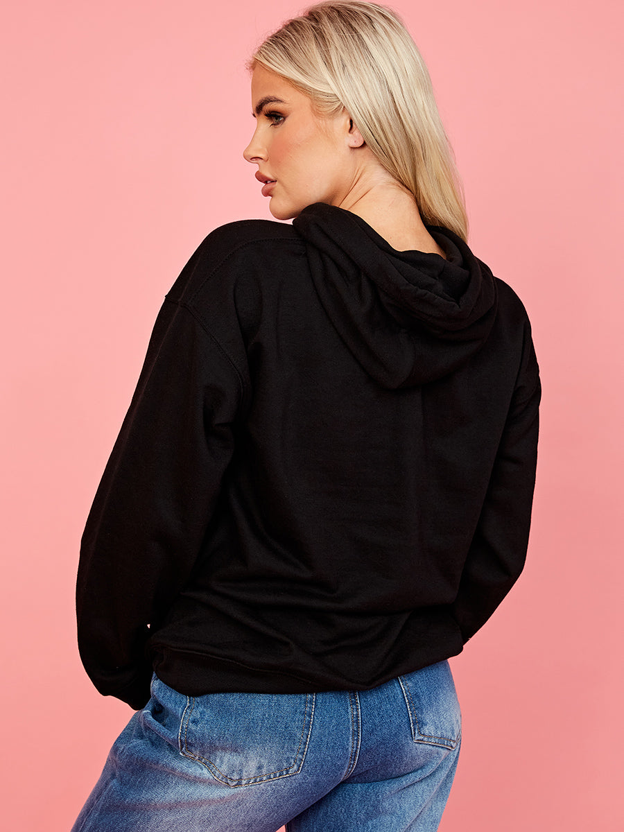Cute Teddy Graphic Print Hoodie