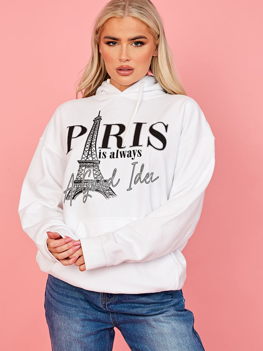 Paris Graphic Print Hoodie