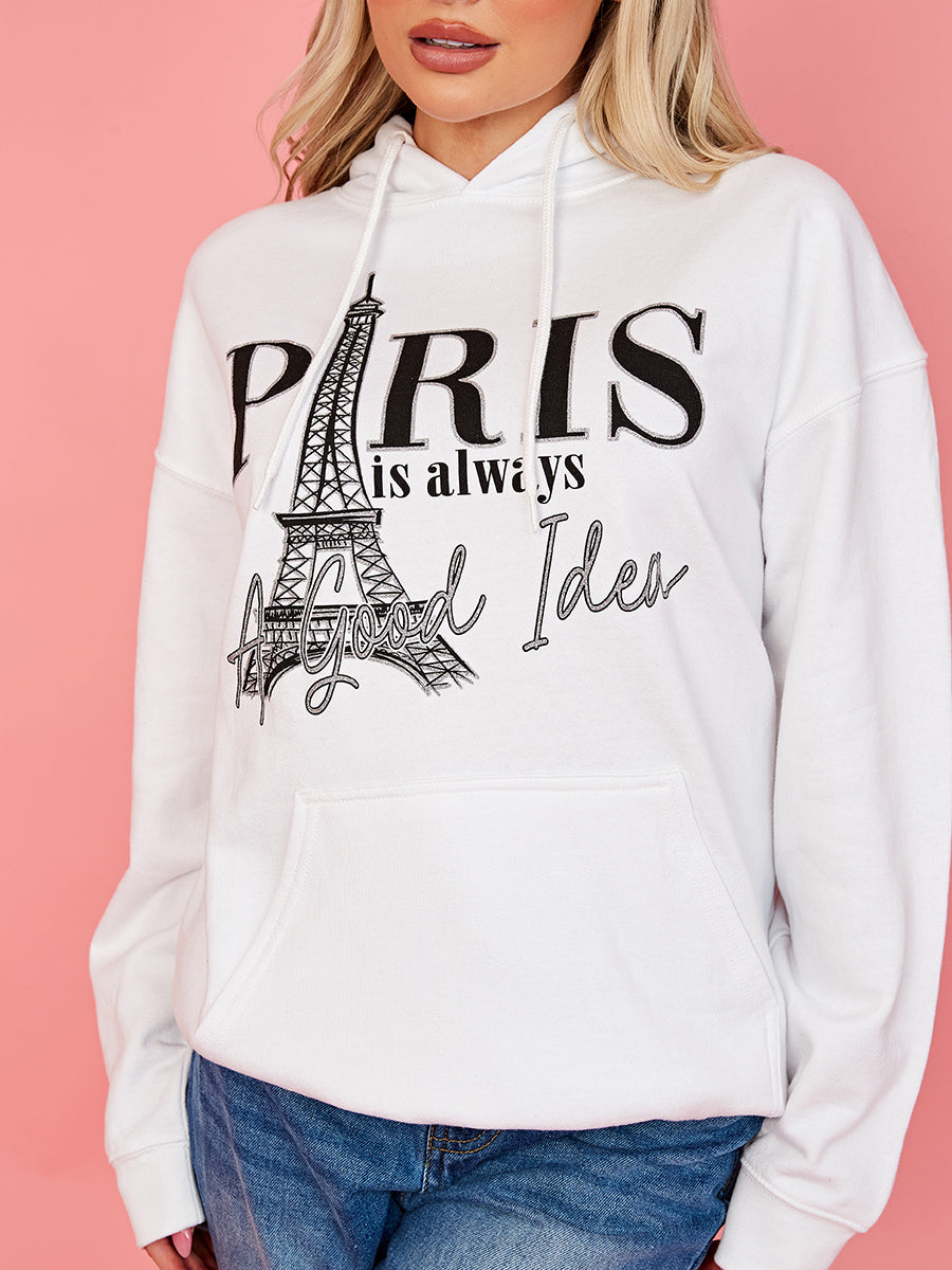 Paris Graphic Print Hoodie