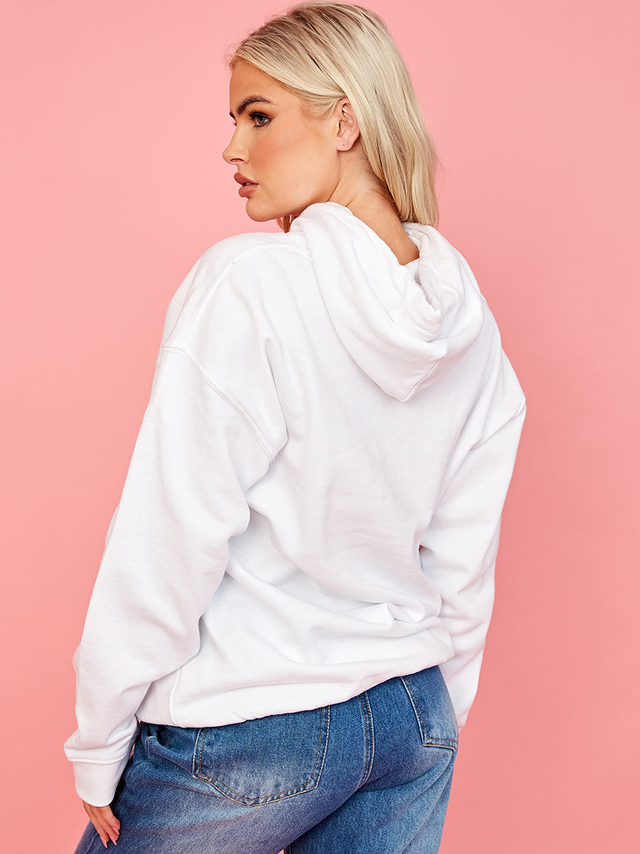 Cute Teddy Graphic Print Hoodie