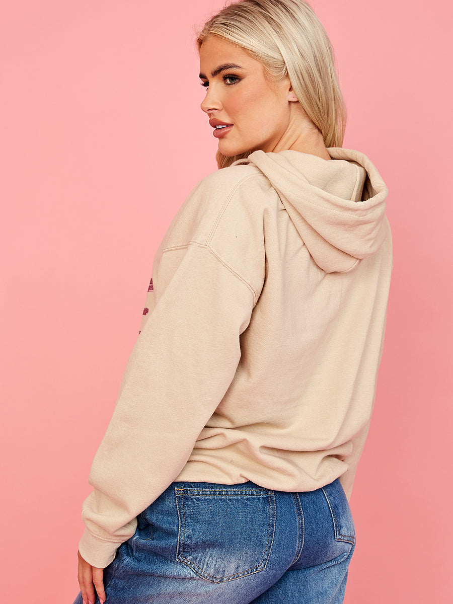 Cute Teddy Graphic Print Hoodie