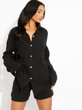 Cheesecloth Blouse & Shorts Co-ord