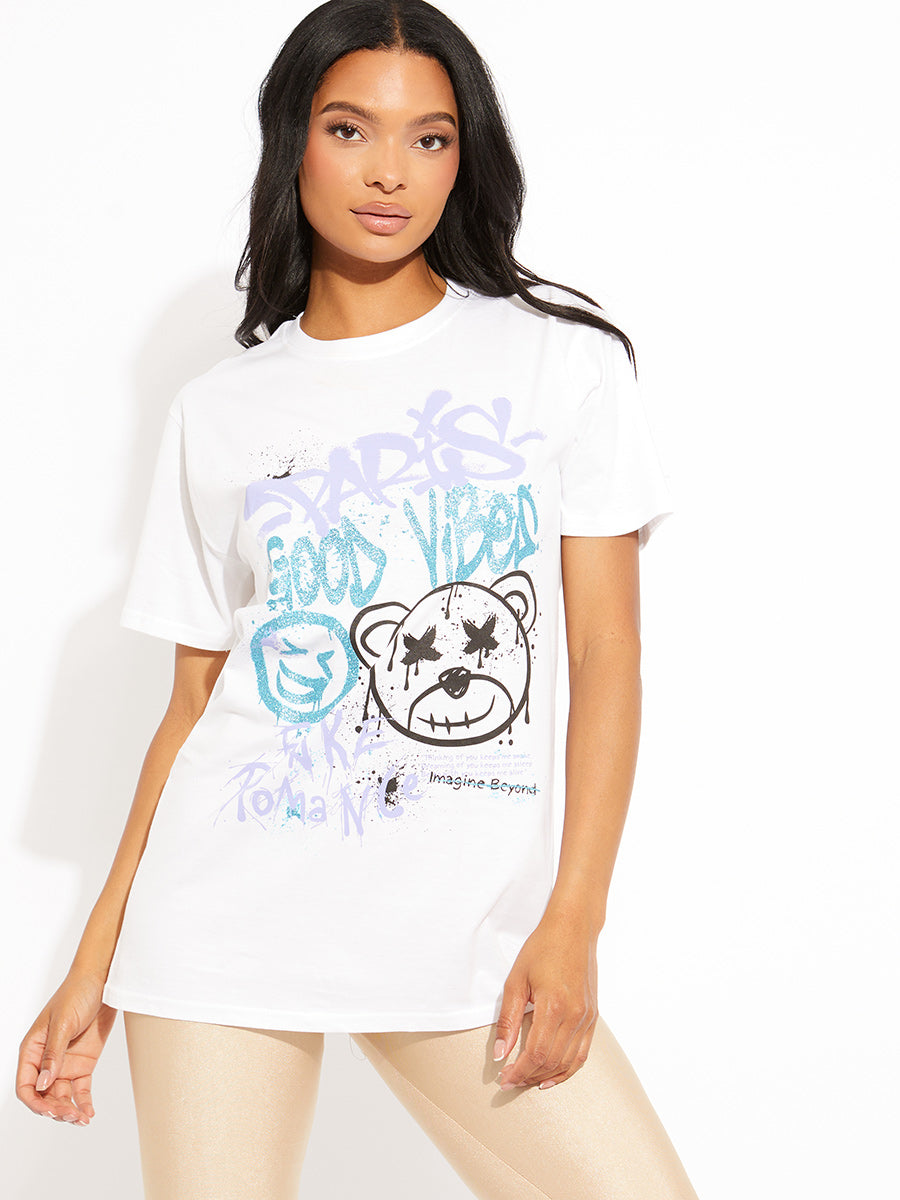 Paris Good Vibes Graphic T-Shirt