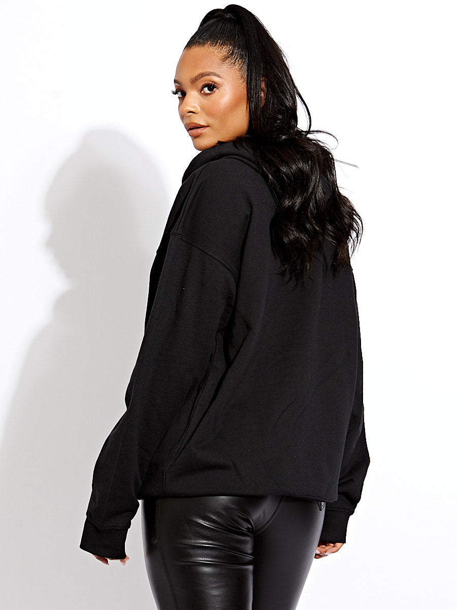 Relax Snake Graphic Print Hoodie