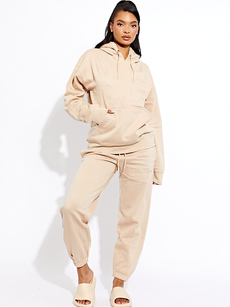 C'est Toujours Embroidered Fleece Co-ord