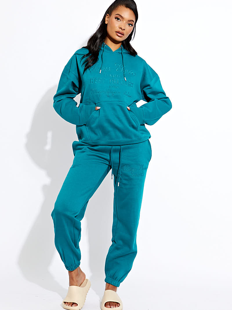 C'est Toujours Embroidered Fleece Co-ord