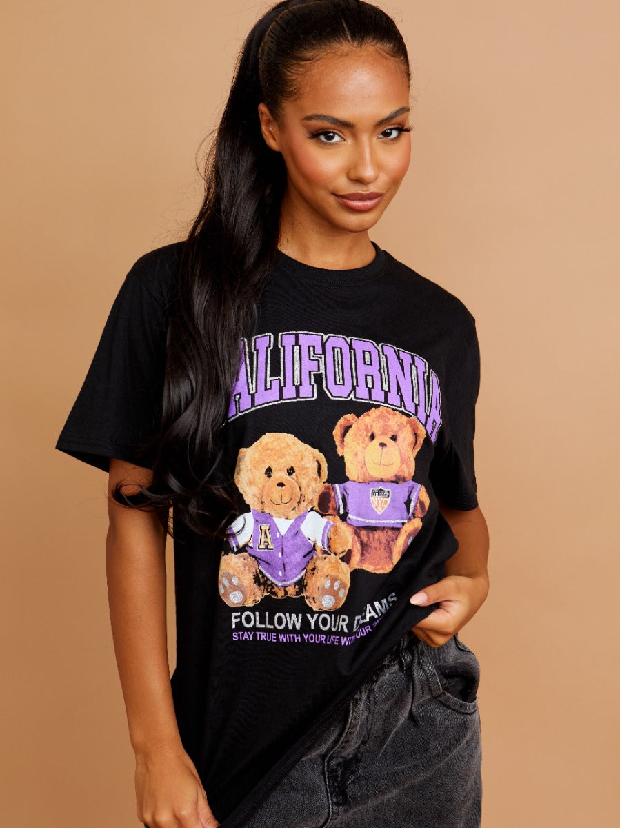 California Teddy Graphic Printed T-Shirt