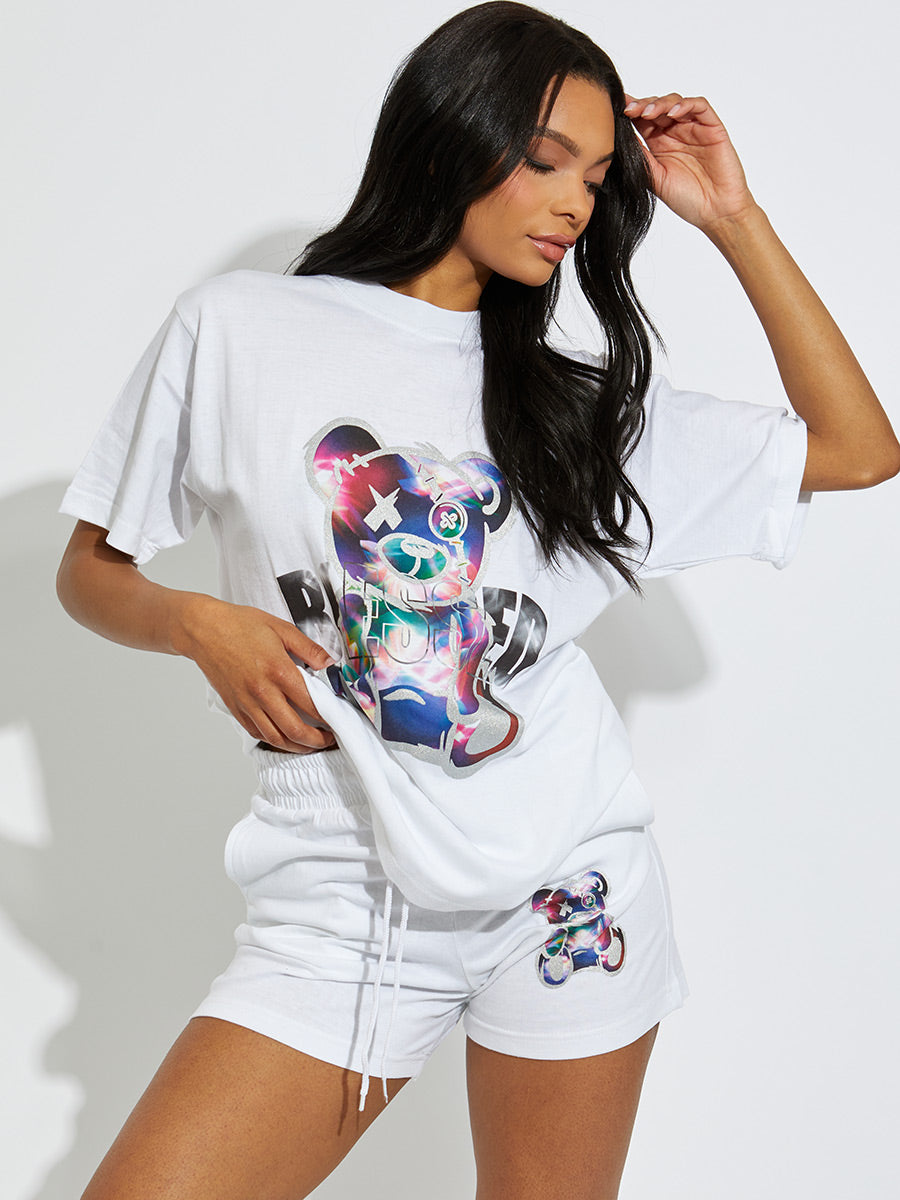 Blessed Teddy Oversized T-Shirt & Shorts Co-ord