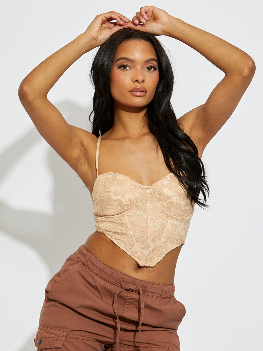 Structured Lace Corset Top