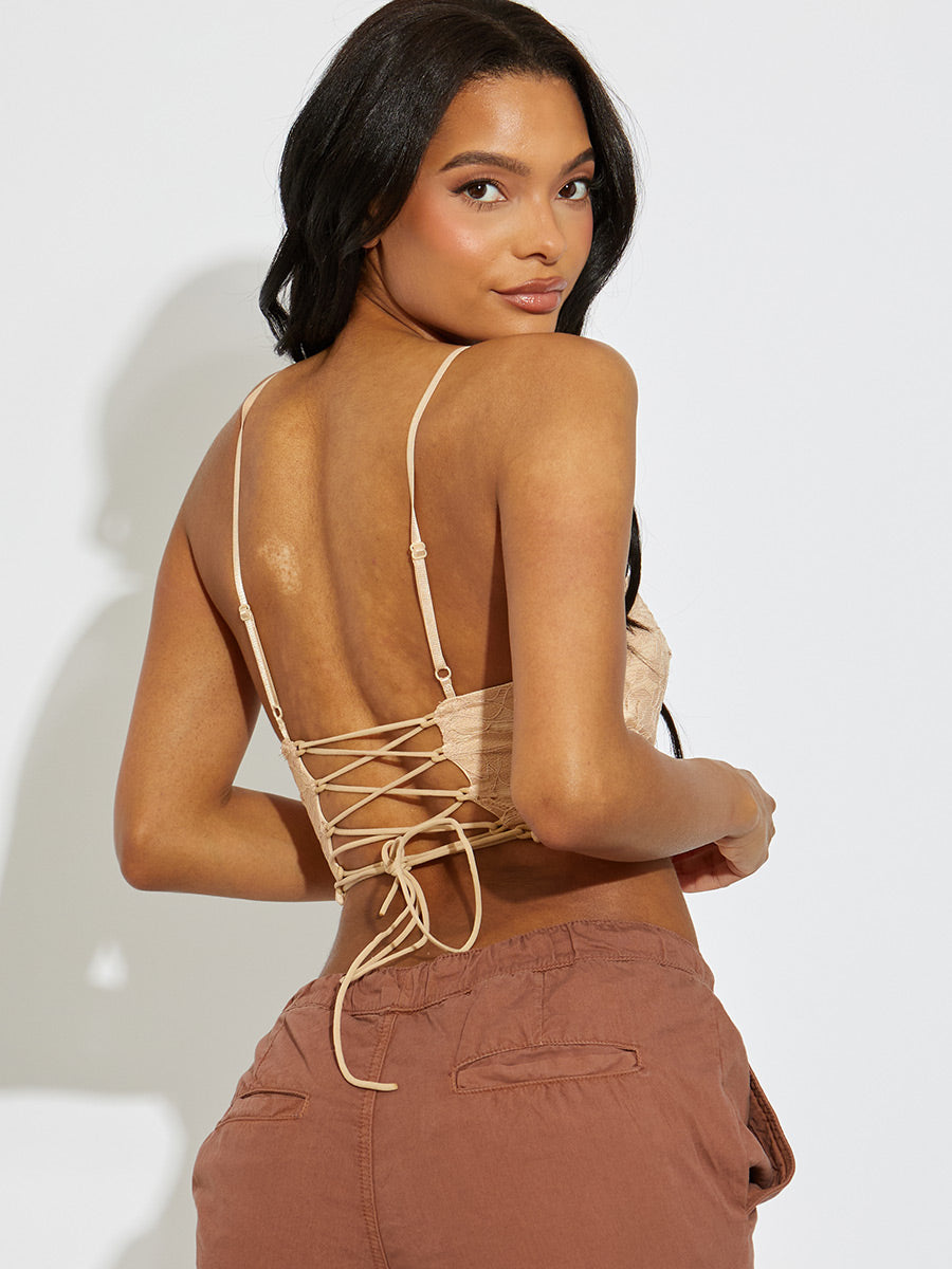 Structured Lace Corset Top