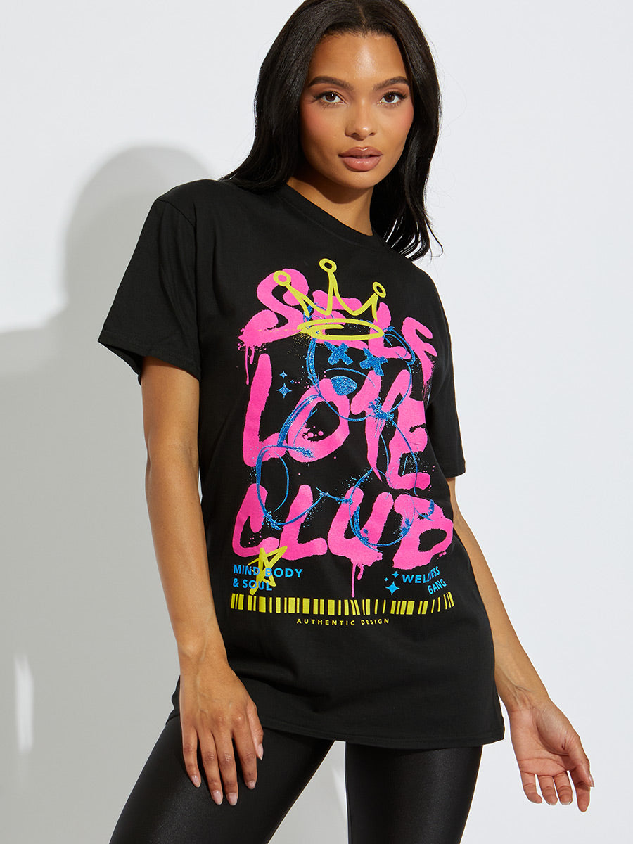 Self Love Club Teddy Graphic T-Shirt