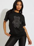 Rhinestone Cross Eye Teddy T-Shirt
