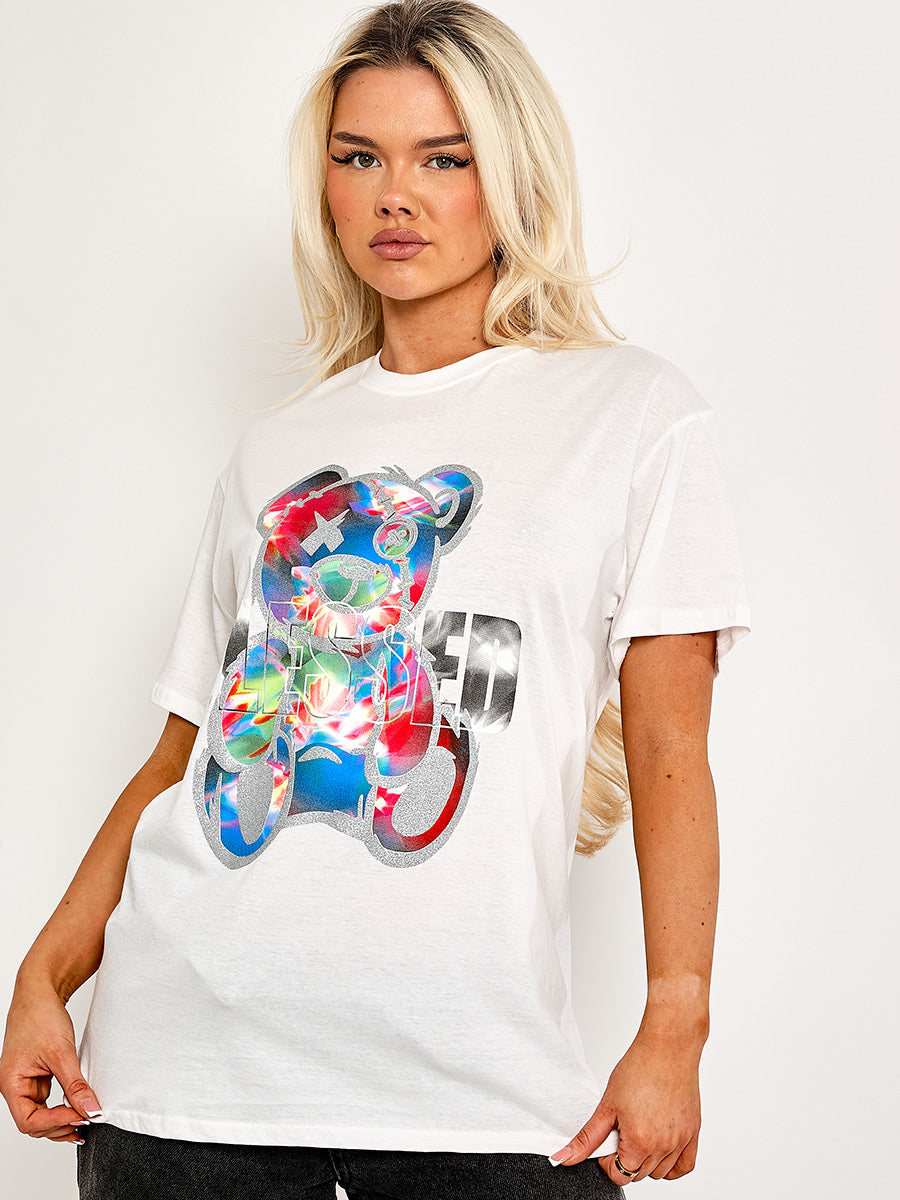 Blessed Teddy Graphic Printed T-Shirt