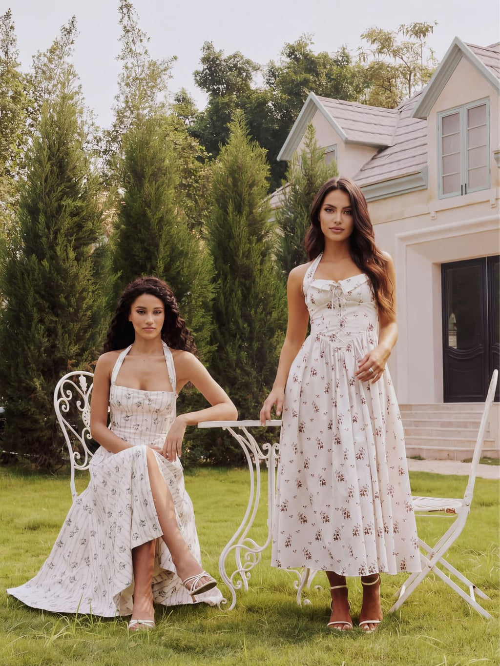 Yorendel Halterneck Floral Midi Dress